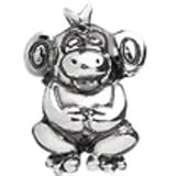 Lovelinks by Aagaard Sterling Silver Monkey Bead For Charm Bracelets