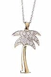 10KT Diamond 1/4 CT TW Palm Tree Necklace 10KT GOLD