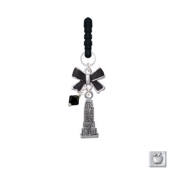 New York's Empire State Building Black Emma Bow Phone Candy Charm at Amazon.com
