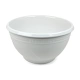 Le Creuset 7-1/2-Quart Large Ribbed Rim Stoneware Mixing Bowl, White