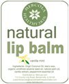 Natural Lip Balm: Vanilla Mint
