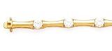 14K YELLOW GOLD AND CZ BRACELET 7" 3.5CTW