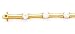 14K YELLOW GOLD AND CZ BRACELET 7" 3.5CTW