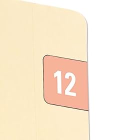 Smead 67912 - Year 2012 End Tab Folder Labels, 1/2 x 1, Pink, 250/Pack-SMD67912