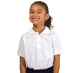 Girls White Short Sleeve Polo Knit Top by French Toast (Size 5)
