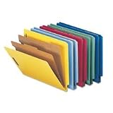 Smead 26783 Smead Pressboard End Tab Folders, Letter, 6-Section, Bright Red, 10/Box