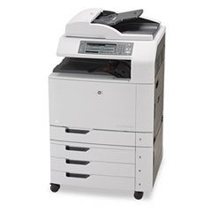 HP Color LaserJet CM6040f MFP - Multifunction ( fax / copier / printer / scanner ) - color - laser - copying (up to): 40 ppm (mono) / 40 ppm (color) - printing (up to): 40 ppm (mono) / 40 ppm (color) - 2100 sheets - 33.6 Kbps - Hi-Speed USB, 1000 Base-T, USB host