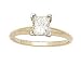 1.25 carat princess cut 14k yellow gold tifany style ring