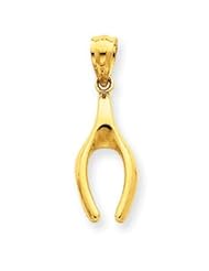 14k Wish Bone Pendant