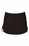 Black Plus Size Side Cinched Swim Skirt - Women's Swimwear Plus Size Swimsuit