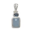 Chalcedony and Blue Topaz Pendant Chalcedony and Blue Topaz Pendant
