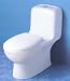 CAROMA Caravelle One Piece Round Front Toilet, WHITE 989646W