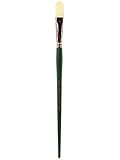 Silver Brush 1003-10 Grand Prix Premier Long Handle Hog Bristle Brush, Filbert, Size 10