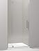 Kohler Revel Shower Door Crystal Clear Glass with Anodized Brushed Nickel Frame