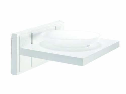 Croydex Maine Seifenschale und Halter, FSC-zertifiziertes MDF-Holz, wei&szlig;