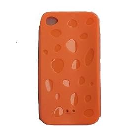 FUNNYGSM - HOUSSE SILICONE ORANGE IPHONE4 IPHONE 4 4G
