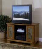 Riverside Furniture 28031 Harmony TV Stand in Harmony Antique Oak