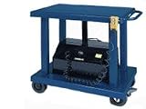 Battery Operated Work Positioning Post Lift Table 2000 Lb. Capacity