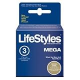 Lifestyles Mega XL - Lubricated Condoms, 3 Pack