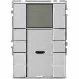 Merten MEG6214-4060 Taster 4fach plus mit Raumtemperaturregler, aluminium, System Fl&auml;che