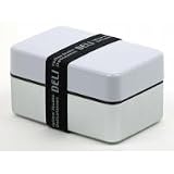 men's DELI 塗2段ランチボックス800ml(ベルト付) グレー 40036の画像