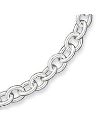 Sterling Silver Fancy Link Necklace - 18 Inch