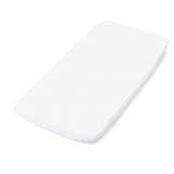 Baby Boum 70 x 140cm 100% Cotton Anti-Bacterial and Fully Waterproof and Fitted Cot Bed Mattress Protector (White)