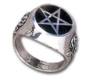 Roseus Pentagram - Alchemy Gothic Pewter Ring