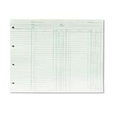Wilson Jones GN2B Green Double Entry Ledger Form Paper, Both Sides Alike, Punched for Post Binders, 9-1/4" X 11-7/8", 100 Sheets/Pack