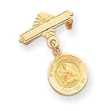 14k Holy Family Medal Pin