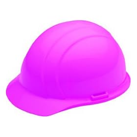 ERB 19769 Americana Cap Style Hard Hat with Slide Lock, Fluorescent Pink