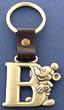 Mickey Mouse Letter B Brass Key Chain Disney