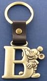 Mickey Mouse Letter B Brass Key Chain