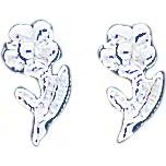 Sterling Silver Flower Stud Earrings Ear Jewelry