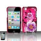 Hawaiian Flowers Hard Snap On Case Cover Faceplate Protector for Apple iPod Touch 4 4th Generation + Free Texi Gift Box