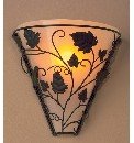  : Wrought Iron Ivy Wall Lamp - Battery Operated - No Wiring Required