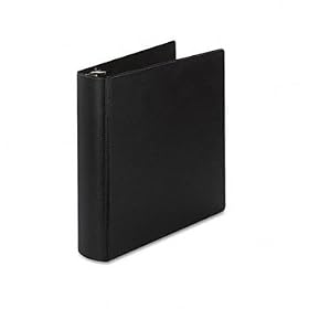 Contour Heavy-Duty Locking Round Ring Binder, 11 x 8-1/2, 2 Capacity, Black