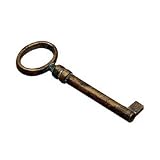 45mm Length Solid Brass Key - Bronze