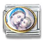 Clearly Charming Mary Holding Child, Christian, Religious Theme Italian Charm