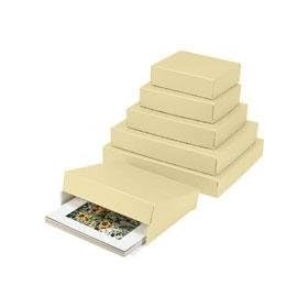 Lineco Archival 16 x 20 Print Storage Box, Drop Front Design, 16 1/2 x 20 1/2 x 3, Exterior Color: Tan.
