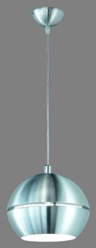 Trio-Leuchten 300202505 Pendelleuchte in Aluminium, &oslash; 23 cm, innen wei&szlig;