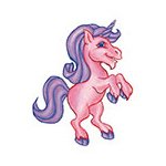 Unicorn Glitter Temporary Tattoo 1.5x2