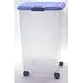 Pet Supplies : Pet Food Storage Container - Clear Plastic XL (Clear/Blue) (XL - 24"H x 14 1/2"W x 18"D)