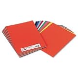 Peacock Sulphite Construction Paper, 9 x 12, Assorted, 50-Sheet Pack - Sold By the Pack