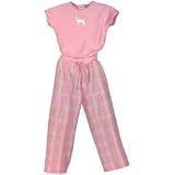 Childrens Pink Pajamas German Shepherd White