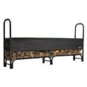 ShelterLogic Backyard Storage Series Covered Firewood Rack, Black, 8-Feet
