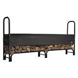 ShelterLogic Backyard Storage Series Covered Firewood Rack, Black, 8-Feet