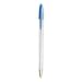 BIC(R) Cristal(R) Ballpoint Pens, Medium Point, 1.0 mm, Blue, Box Of 12