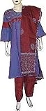 Printed Embroidered Salwar Kameez Cotton Womens Dress Multicolored