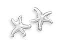 Sterling Silver Starfish Stud Earrings, 3/8 in